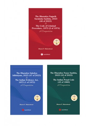 Comparative Books on the New Criminal Laws Set- The Bharatiya Nagarik Suraksha Sanhita, 2023, The Bharatiya Nyaya Sanhita, 2023 & The Bharatiya Sakshya Adhiniyam, 2023 