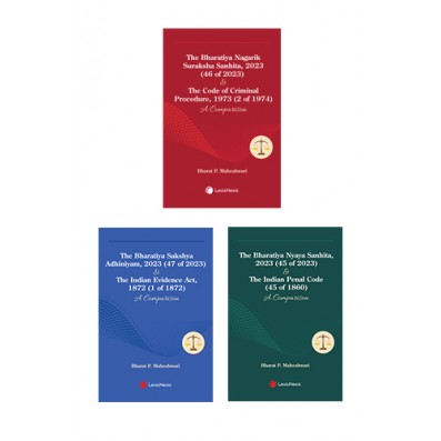 Comparative Books on the New Criminal Laws Set- The Bharatiya Nagarik Suraksha Sanhita, 2023, The Bharatiya Nyaya Sanhita, 2023 & The Bharatiya Sakshya Adhiniyam, 2023 