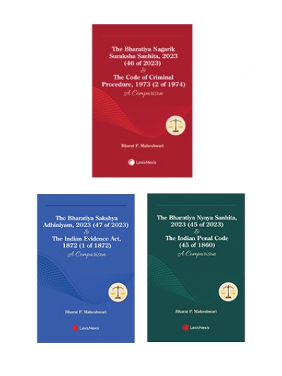 Comparative Books on the New Criminal Laws Set- The Bharatiya Nagarik Suraksha Sanhita, 2023, The Bharatiya Nyaya Sanhita, 2023 & The Bharatiya Sakshya Adhiniyam, 2023 