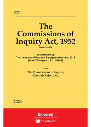 Commissions of Inquiry Act, 1952 along with Rules, 1972