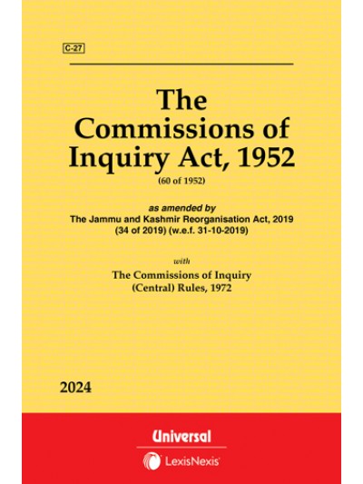 Commissions of Inquiry Act, 1952 along with Rules, 1972