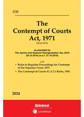 Contempt of Courts Act, 1971 along with Rules to Regulate Proceedings for Contempt of the Supreme Court, 1975