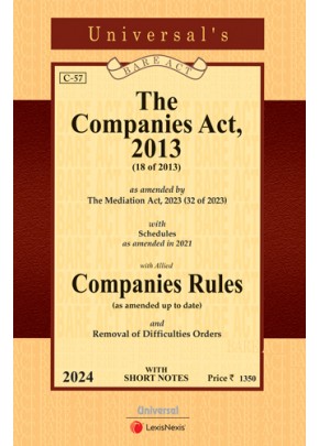 Companies Act, 2013 with allied Companies Rules along with (Removal of Difficulties) Order