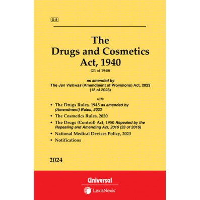 Drugs and Cosmetics Act, 1940 along with Rules, 1945 as amended by (Ninth Amendment) Rules, 2017 along with allied Act and Rules