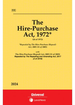 Hire-Purchase Act, 1972 along with Hire-Purchase (Repeal) Act, 2005