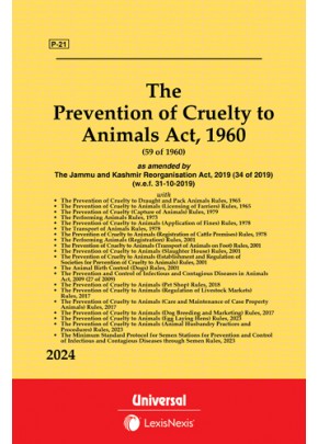 Prevention of Cruelty to Animals Act, 1960 along with allied Rules