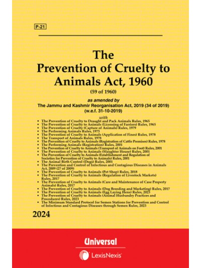 Prevention of Cruelty to Animals Act, 1960 along with allied Rules