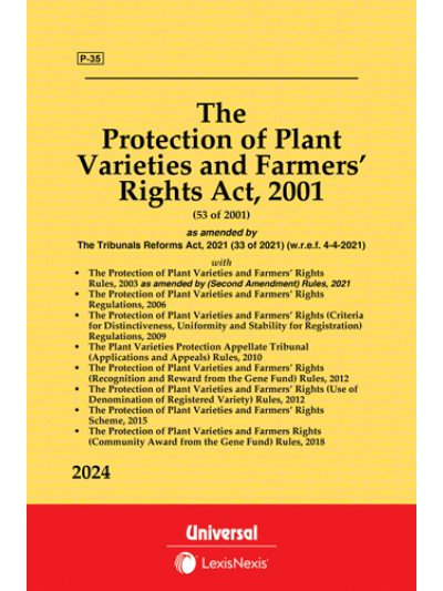 Protection of Plant Varieties and Farmers' Rights  Act, 2001 along with Rules & Regulations