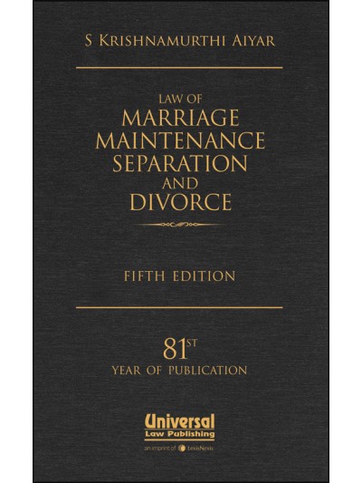Law of Marriage, Maintenance, Separation and Divorce