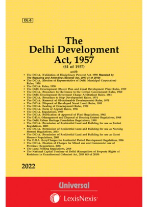 Delhi Development Act, 1957 along with allied Act, Rules & Regulations