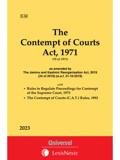 Contempt of Courts Act, 1971 along with Rules to Regulate Proceedings for Contempt of the Supreme Court, 1975