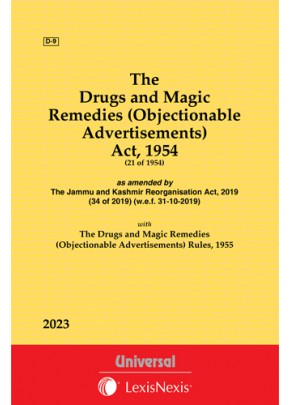 Drugs & Magic Remedies (Objectionable Advertisements) Act, 1954 along with Rules, 1955