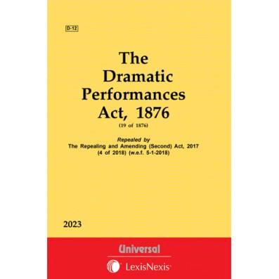 Buy Dramatic Performances Act, 1876, 2nd edition by LexisNexis in Ebook &  Print format - LexisNexis from