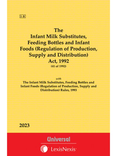 Infant Milk Substitutes, Feeding Bottles  and Infant Foods (Regulation of Production, Supply and Distribution)Act, 1992 along with Rules, 1993