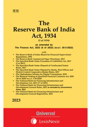 The Reserve Bank of India Act, 1934; The Specified Bank Notes (Cessation of Liabilities) Act, 2017 along wih Allied Rules